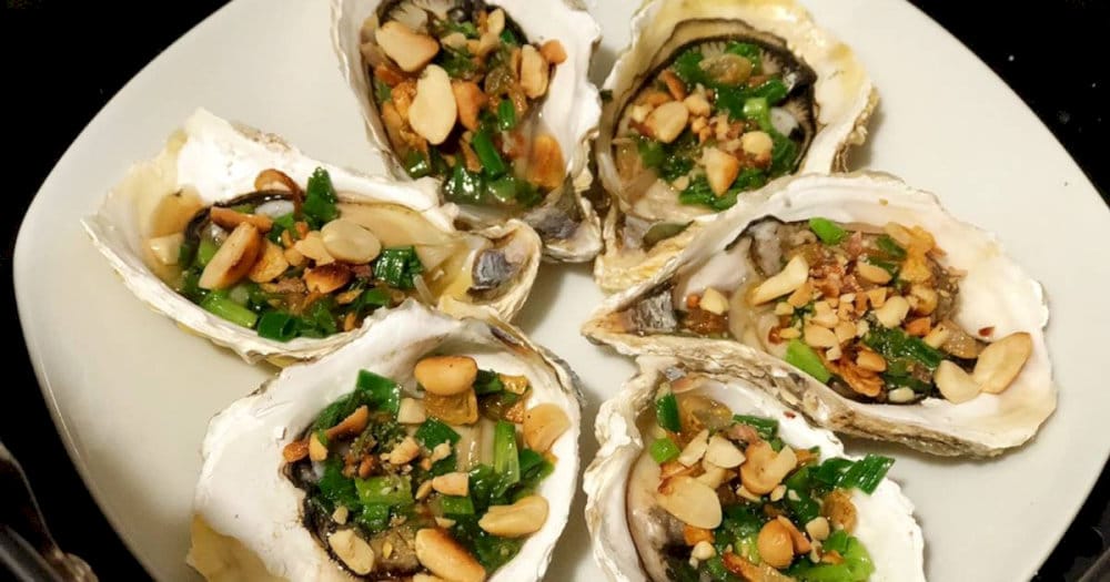 Hàu sữa nướng mỡ hành